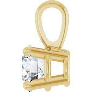 Lab-Grown Diamond Solitaire Pendant - Style 28392