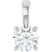 Lab-Grown Diamond Solitaire Pendant - Style 28392