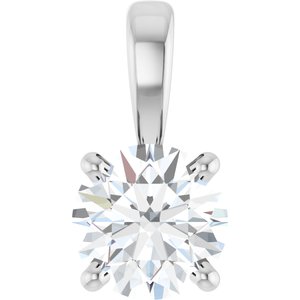 Lab-Grown Diamond Solitaire Pendant - Style 28392