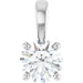 Lab-Grown Diamond Solitaire Pendant - Style 28392
