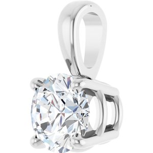 Lab-Grown Diamond Solitaire Pendant - Style 28392