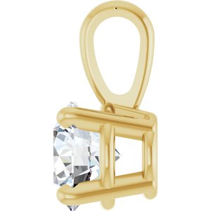 Lab-Grown Diamond Solitaire Pendant - Style 28392