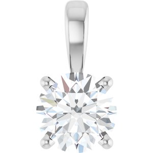 Lab-Grown Diamond Solitaire Pendant - Style 28392