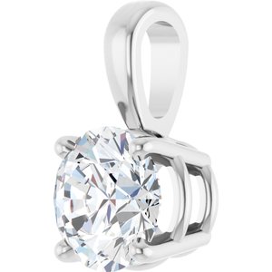 Lab-Grown Diamond Solitaire Pendant - Style 28392