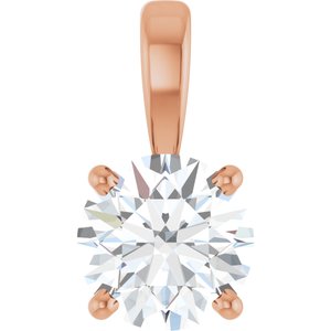 Lab-Grown Diamond Solitaire Pendant - Style 28392