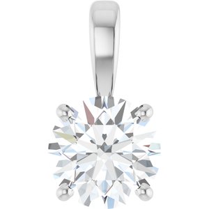 Ladies Natural Diamond Pendant (I1, G-H) — 14K White Gold