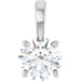 Ladies Natural Diamond Pendant (I1, G-H) — 14K White Gold