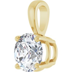 Lab-Grown Diamond Solitaire Pendant - Style 28392