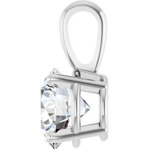 Lab-Grown Diamond Solitaire Pendant - Style 28392