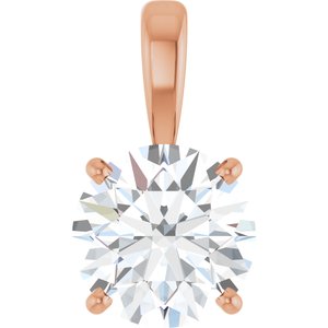 Lab-Grown Diamond Solitaire Pendant - Style 28392
