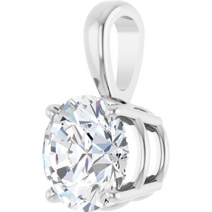 Lab-Grown Diamond Solitaire Pendant - Style 28392