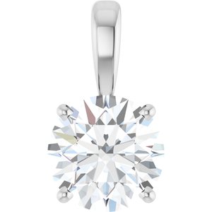 Lab-Grown Diamond Solitaire Pendant - Style 28392