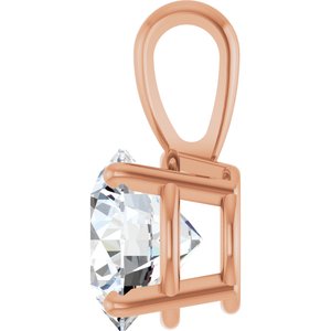 Lab-Grown Diamond Solitaire Pendant - Style 28392