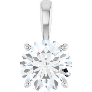 Lab-Grown Diamond Solitaire Pendant - Style 28392