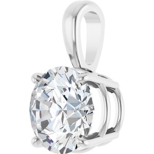 Lab-Grown Diamond Solitaire Pendant - Style 28392