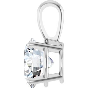 Lab-Grown Diamond Solitaire Pendant - Style 28392