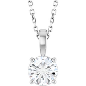 Lab-Grown Diamond Solitaire Necklace - Style 28392