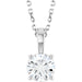 Lab-Grown Diamond Solitaire Necklace - Style 28392