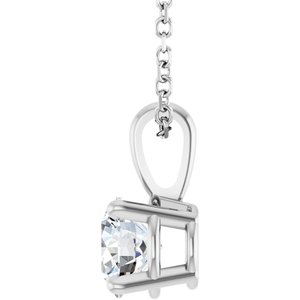 Lab-Grown Diamond Solitaire Necklace - Style 28392