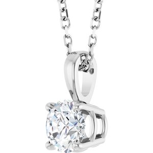 Lab-Grown Diamond Solitaire Necklace - Style 28392