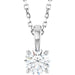 Ladies Natural Diamond Necklace (Si2-Si3, G-H) — 14K White Gold