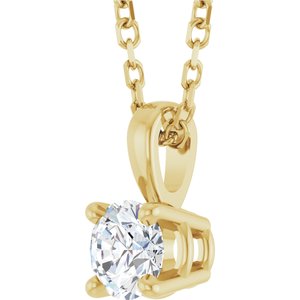 Lab-Grown Diamond Solitaire Necklace - Style 28392