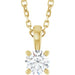 Ladies Natural Diamond Necklace (I1, G-H) — 14K Yellow Gold