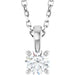 Ladies Natural Diamond Necklace (I1, G-H) — 14K White Gold