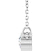 Lab-Grown Diamond Bezel-Set Solitaire Birthstone Necklace