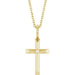 Ladies Natural Diamond Cross Necklace (I1, G-H) — 14K Yellow Gold