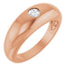Ladies Natural Diamond Dome Ring (I1, G-H) — 14K Rose Gold