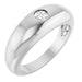Ladies Natural Diamond Dome Ring (SI2-SI3, G-H) — Platinum
