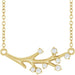 Ladies Natural Diamond Branch Necklace (I1, G-H) — 14K Yellow Gold