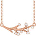 Ladies Natural Diamond Branch Necklace (I1, G-H) — 14K Rose Gold