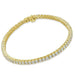 4 Prong Round Tennis Bracelet - 14k Yellow Gold, 3.00 Ct (12581) Databazaar.com