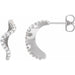 Ladies Natural Diamond 15.5 mm Hoop Earrings (SI2-SI3, G-H) — Platinum