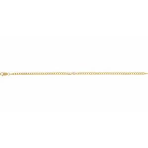 Lab-Grown Diamond Bezel-Set Solitaire Curb Link Bracelet
