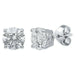 4 Prong Round Studs - 14k White Gold, 0.75 Ct (12619) Databazaar.com