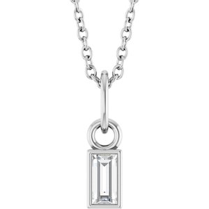 Lab-Grown Diamond Solitaire Necklace - Style 88711