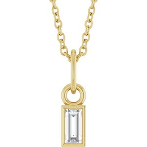 Lab-Grown Diamond Solitaire Necklace - Style 88711