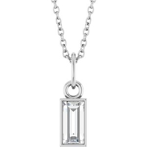 Lab-Grown Diamond Solitaire Necklace - Style 88711