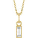 Ladies Natural Diamond Bezel-Set Necklace (Si2-Si3, Ghi) — 14K Yellow Gold