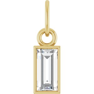 Ladies Natural Diamond Bezel-Set Pendant (Si2-Si3, Ghi) — 14K Yellow Gold