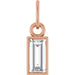 Ladies Natural Diamond Bezel-Set Pendant (Si2-Si3, Ghi) — 14K Rose Gold