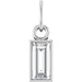Ladies Natural Diamond Bezel-Set Pendant (Si2-Si3, Ghi) — Sterling Silver