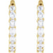 Lab-Grown Diamond Inside-Outside Hoop Earrings - Style 689144