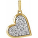 Ladies Natural Diamond Heart Charm/Pendant (I1, G-H) — 14K Yellow Gold