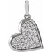 Ladies Natural Diamond Heart Charm/Pendant (I1, G-H) — 14K White Gold