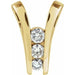 Ladies Natural Diamond Three-Stone Pendant (I1, G-H) — 14K Yellow Gold