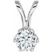 Ladies Natural Diamond Pendant (I1, G-H) — 14K White Gold